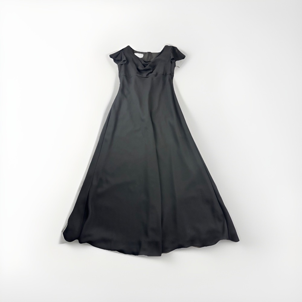 Women's 14 Black‎ Tie Chiffon Classy 90s Long Formal Evening Dress Michaelangelo